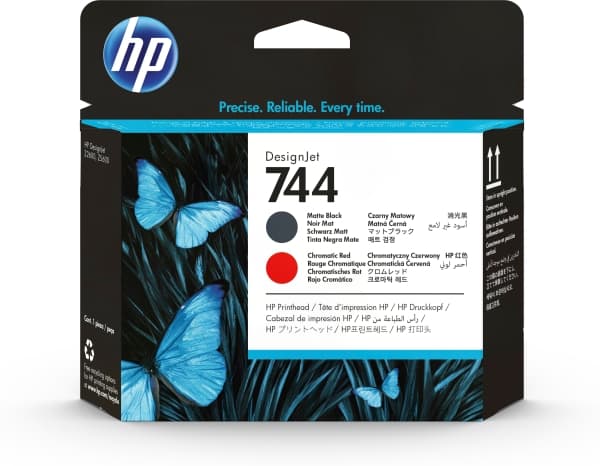 HP 744 - Svart, kromatisk rød - skriverhode - for DesignJet Z2600 PostScript, Z5600 PostScript