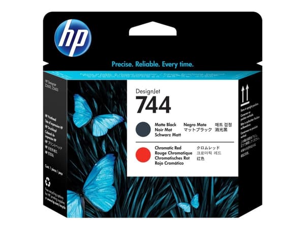 HP 744 - Svart, kromatisk rød - skriverhode - for DesignJet Z2600 PostScript, Z5600 PostScript