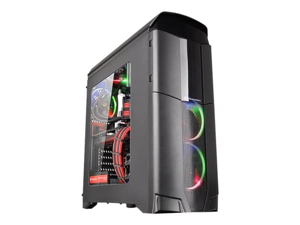 Thermaltake Versa N26 - Tower - ATX - genomskinlig sidopanel - ingen strömförsörjning (PS/2) - svart - USB/ljud Svart