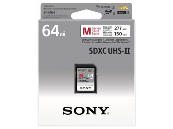 Sony SF-M Series SF-M64 - Flashminnekort - 64 GB - UHS Class 3 / Class10 - SDXC UHS-II