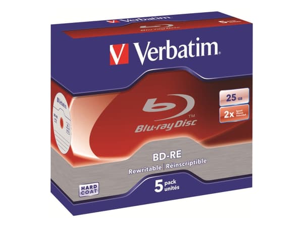 Verbatim - 5 x BD-RE - 25 GB 2x - cd-levyt - 5 x BD-RE - 25 GB 2x - cd-levyt