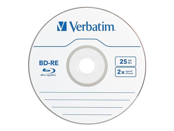 Verbatim - 5 x BD-RE - 25 GB 2x - cd-levyt - 5 x BD-RE - 25 GB 2x - cd-levyt