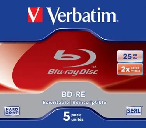 Verbatim - 5 x BD-RE - 25 GB 2x - cd-levyt - 5 x BD-RE - 25 GB 2x - cd-levyt