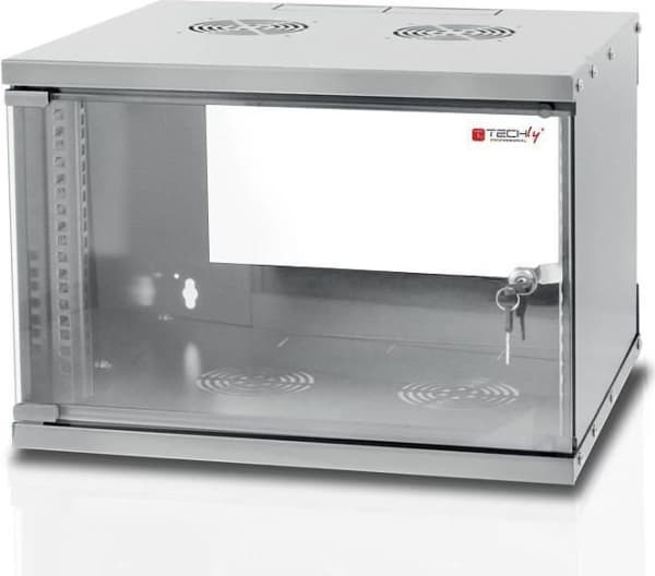 Techly I-CASE EL-1006G32, Väggmonterad rack, 6U, 50 kg, 11,7 kg, Grå
