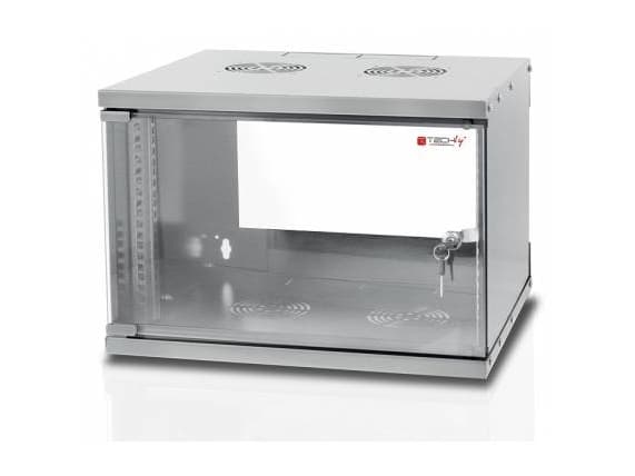 Techly I-CASE EL-1006G32, Väggmonterad rack, 6U, 50 kg, 11,7 kg, Grå