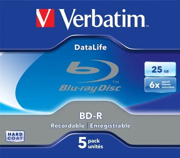 Verbatim DataLife - 5 x BD-R - 25 GB 6x - CD-eske