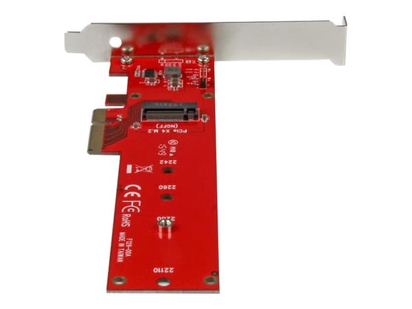 StarTech.com x4 PCI Express 3.0 till M.2 PCIe NVMe SSD Adapter - Gränssnittsadapter - M.2 - Expansion Slot to M.2 - M.2 Card - PCIe x4 - röd - för P/