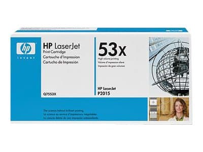 HP 53X - Høy ytelse - svart - original - LaserJet - tonerpatron (Q7553X) - for LaserJet M2727nf MFP, M2727nfs MFP, P2014, P2014n, P2015, P2015d, P201