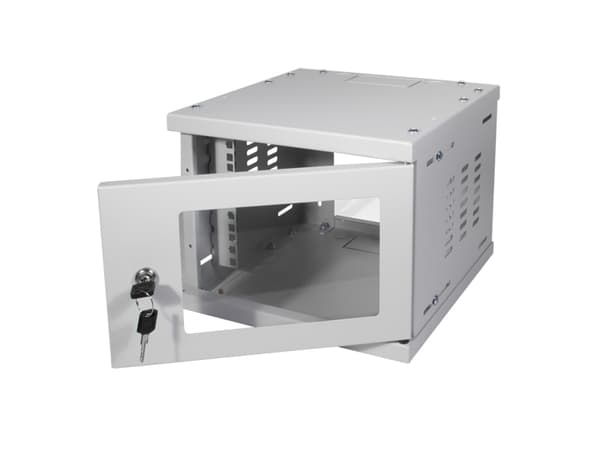 LogiLink W06Z33G, Väggmonterad rack, 4U, 20 kg, 6 kg, Grå