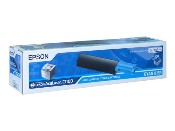 Epson 0189 - Hög kapacitet - cyan - original - tonerkassett - för AcuLaser C1100, CX11