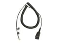 Miniatyrbild 1 av 5: Jabra - Headset-kabel - Snabburkoppling till RJ-10 hane - 2 m