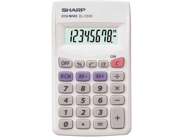 Sharp EL-233S, 8 siffror