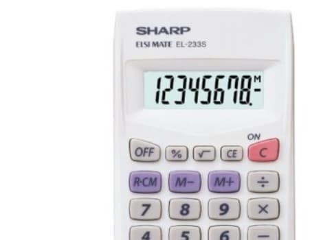 Sharp EL-233S, 8 siffror