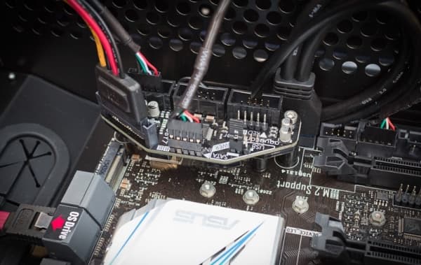 Aqua Computer HUBBY7, SATA, USB 2.0, Sort, PC, 80 mm, 30 mm