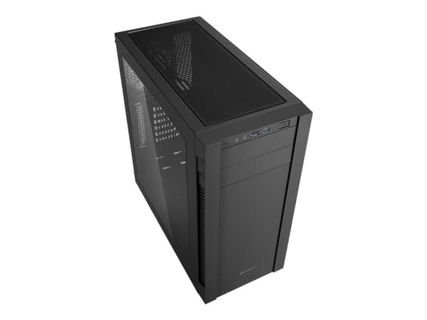 Sharkoon S25-W, Midi Tower, PC, Musta, ATX, mikro ATX, Mini-ITX, Akryyli, Metalli, 16,7 cm musta