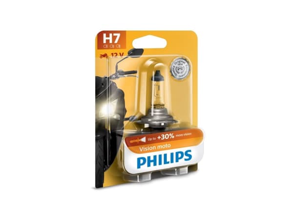 Philips Vision Moto 12972PRBW moottoripyörän ajovalopolttimot, 55 W, H7, Kaukovalot, 3200 K, PX26d, Cd (kadmium), Hg (elohopea), Pb (lyijy)