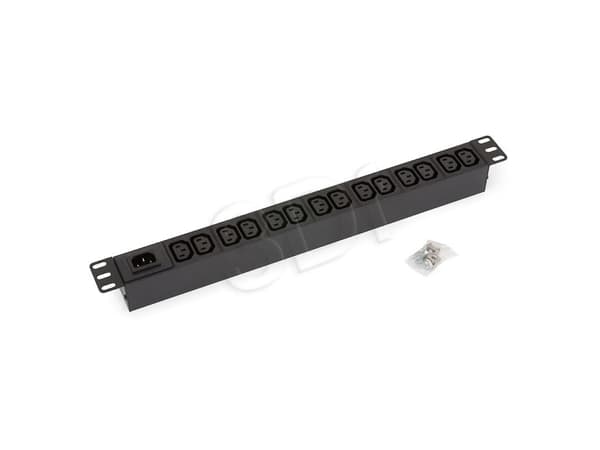 Triton RAB-PD-X10-A1 - Strømfordelingslist (kan monteres i rack) - AC 230 V - inngang: IEC 60320 C14 - utgangskontakter: 14 - 1U - 19" - RAL 9005