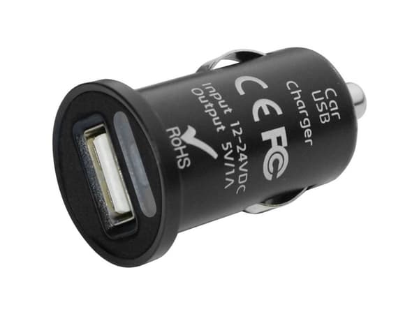 Eufab Mini USB opladning adapter Tilladt belastning strøm maks.=1 A Passer til (detaljer) universel 12 V til 5 V, 24 V til 5 V