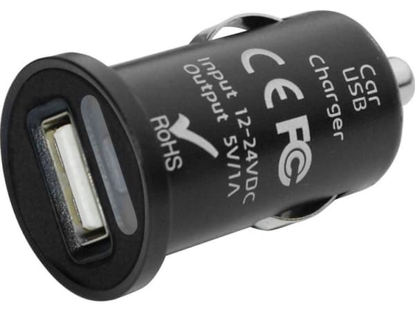 Eufab Mini USB opladning adapter Tilladt belastning strøm maks.=1 A Passer til (detaljer) universel 12 V til 5 V, 24 V til 5 V