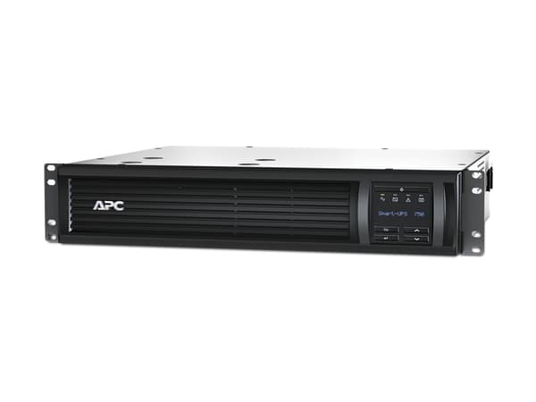 APC Smart-UPS 750VA LCD RM - UPS (rackversio) - AC 230 V - 500 Watt - 750 VA - Ethernet, RS-232, USB - output-stikforbindelser: 4 - 2U - sort - med A