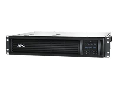 APC Smart-UPS 750VA LCD RM - UPS (rackversio) - AC 230 V - 500 Watt - 750 VA - Ethernet, RS-232, USB - output-stikforbindelser: 4 - 2U - sort - med A musta