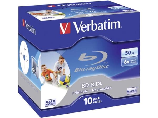 Verbatim - 10 x BD-R DL - 50 GB 6x - mustesuihkukäyttöön tarkoitettu tulostuspalkki - cd-levyt