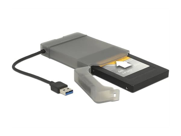 Delock - Kontrollerkort - 2.5" - SATA 6Gb/s - USB 3.0 - grå, svart Svart, Grå