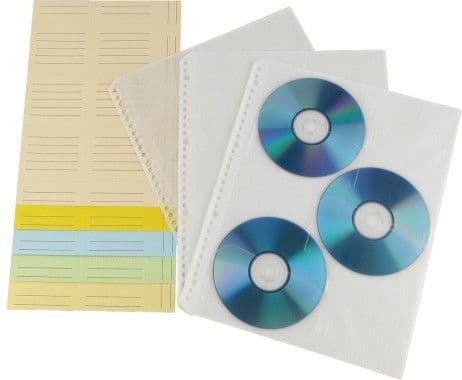 Hama CD-ROM Index Sleeves, 10 diske, Transparent, Plastik