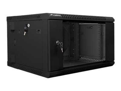 Lanberg - Rack skåp - väggmontering - svart, RAL 9004 - 6U - 19"