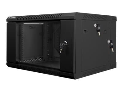 Lanberg - Rack skåp - väggmontering - svart, RAL 9004 - 6U - 19"