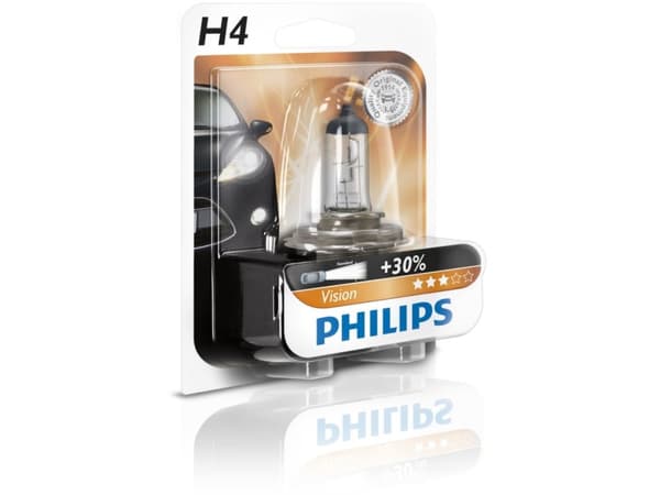 Philips Vision 12342PRB1 Bedre sikt, 60 W, 12 V, H4, Halogen, 3200 K, 1 stykker