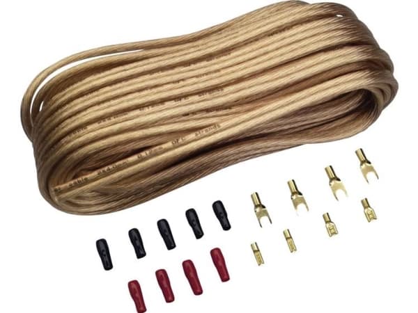 Sinuslive 2x 4.0mm² Speaker Cable 10m With Connection Plug 4.0mm²