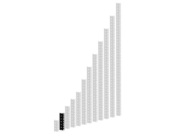 adam hall 61535B3, Skena till rackskåp, Svart, Stål, 80 g