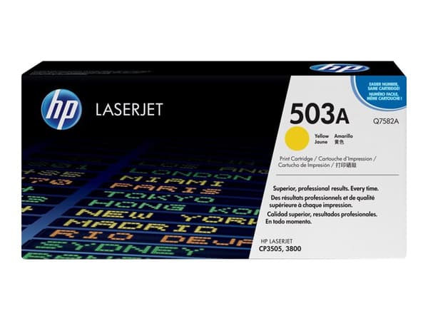 HP 503A, alkuperäinen keltainen LaserJet-värikasetti, 6000 sivua, Keltainen, 1 kpl