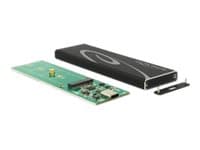 Delock - Lagringspakning - M.2 Kort - USB 3.1 (Gen 2) - sort