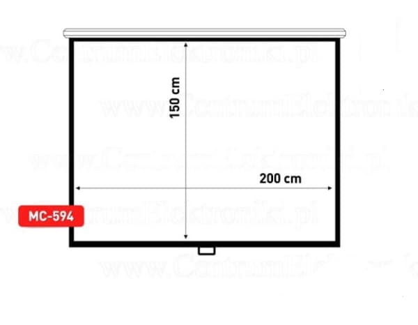 Maclean MC-594 - Projektionsduk - 254 cm (100") - 4:3 - Mattvit