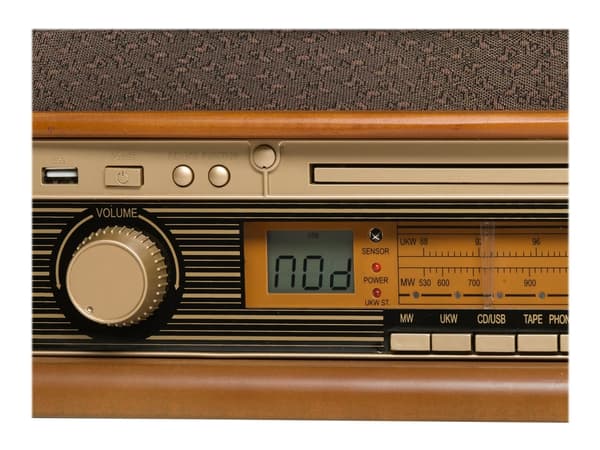 Denver MCR-50, Ruskea, 33 1/3,45,78 RPM, AM,FM, USB, LCD, 5 W