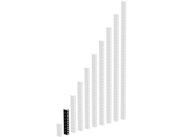 adam hall 61535B4, Rackskinne, Stål, Sort, 102 g