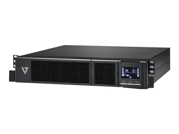 V7 UPS1RM2U1500-1E - UPS (kan monteras i rack) - 1350 Watt - 1500 VA - Bly-syra - 7 Ah - RS-232, USB - utgångskontakter: 8 - 2U - Europa