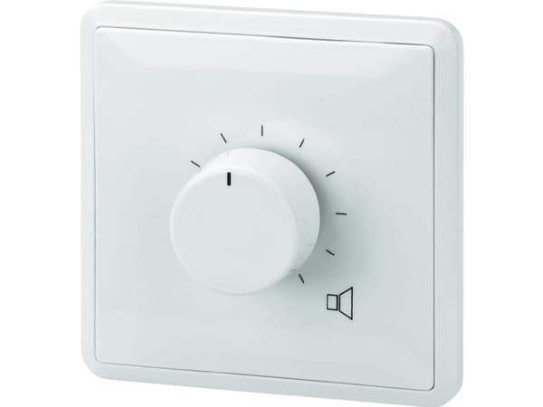 Monacor ATT-312PEU, Rotasjonsvolumkontroll, Vegg-montert, Hvit, 50 - 18000 Hz, 80 mm, 80 mm