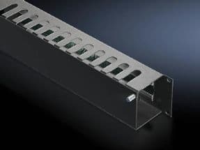 Rittal - Rackkabelstyringspanel med deksel - RAL 9005 - 2U - 19"
