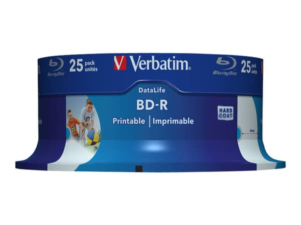 Verbatim DataLife - 25 x BD-R - 25 GB 6x - blekkstråleskrivbar overflate - spindel