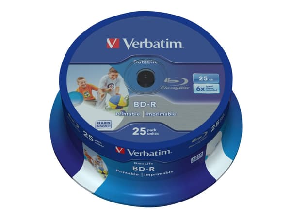 Verbatim DataLife - 25 x BD-R - 25 GB 6x - blekkstråleskrivbar overflate - spindel
