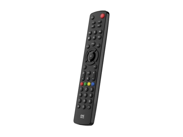 One For All Basic yleiskaukosäädin Contour 4, TV, TV-digisovitin, DVD/Blu-ray, Soundbar-kaiutin, IR Langaton, Painikkeiden painaminen, Musta