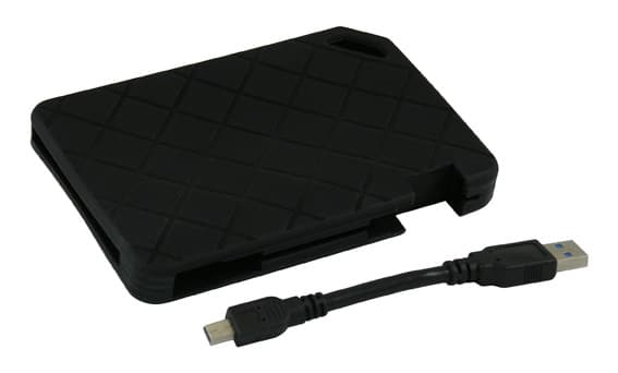 LC Power LC-25U3-Støtsikker - Lagringspakning - 2,5" - SATA 6Gb/s - USB 3.0 - sort