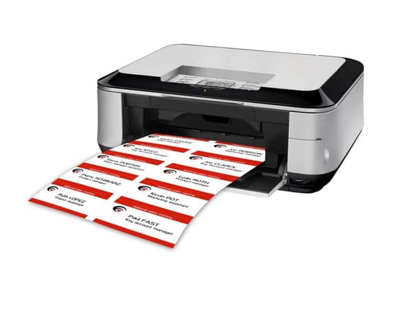 Avery Name Badges Printable inserts - Hvit - 54 x 90 mm - 190 g/m² - 200 kort (20 ark x 10) navneskiltkort
