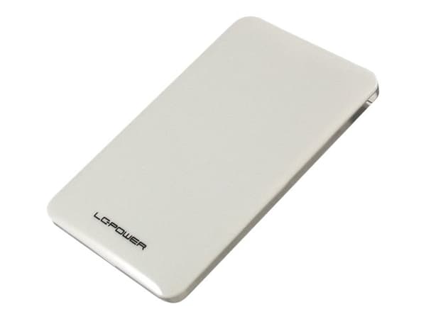 LC Power LC-25U3-7W - Drevkabinett - 2.5" - SATA 6Gb/s - USB 3.0 - hvit Aluminium, Hvit