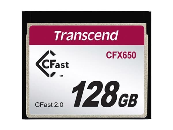 Transcend CFast 2.0 CFX650 - Flashminnekort - 128 GB - CFast 2.0