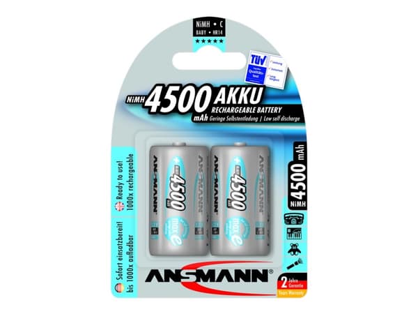 ANSMANN PREMIUM Baby C - Batteri 2 x HR14 - NiMH - 4500 mAh