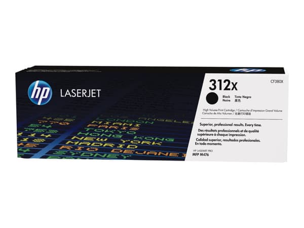 HP 312X - 2-pack - Høy ytelse - svart - original - LaserJet - tonerpatron (CF380X) - for Color LaserJet Pro MFP M476dn, MFP M476dw, MFP M476nw